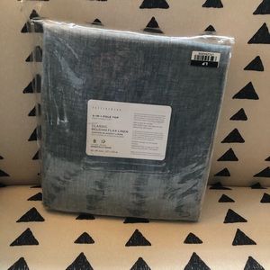 Pottery barn 3 in one pole top classic belegin flaux linen Curtains never used